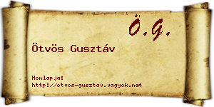 Ötvös Gusztáv névjegykártya